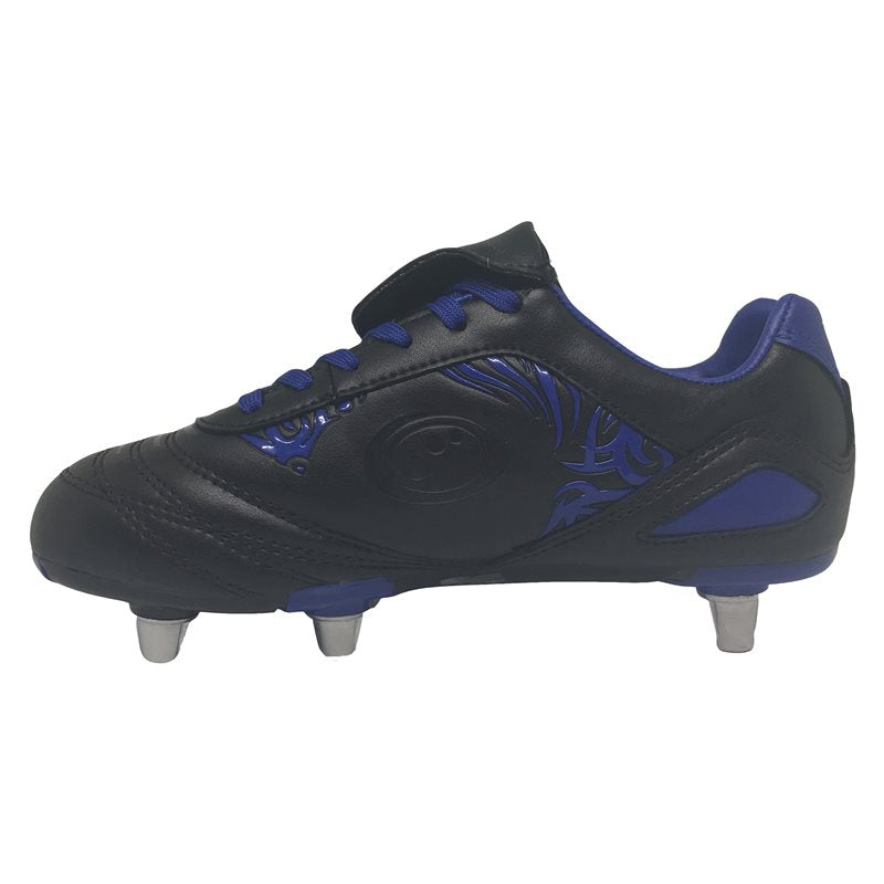Optimum Kids Razor Rugby Boots - Black/Blue