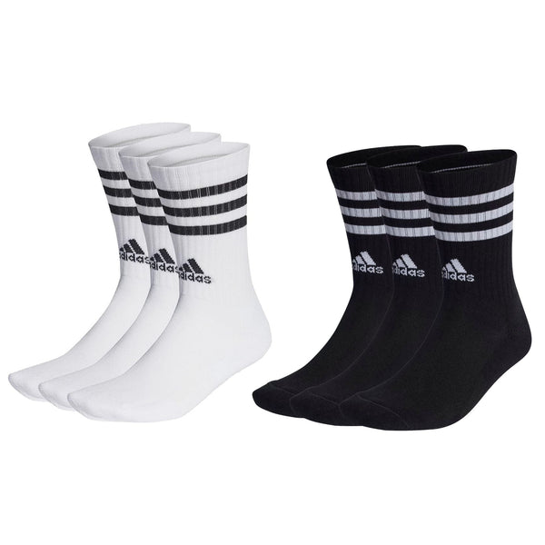 Adidas 3 Stripe Cushioned Crew Socks Adult (3 Pairs) -DS