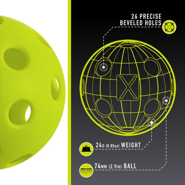 Franklin Indoor X-26 Pickleball - Lime Green