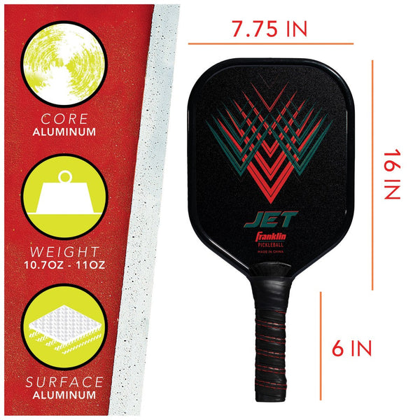 Franklin Jet Pickleball Paddle - Black/Red