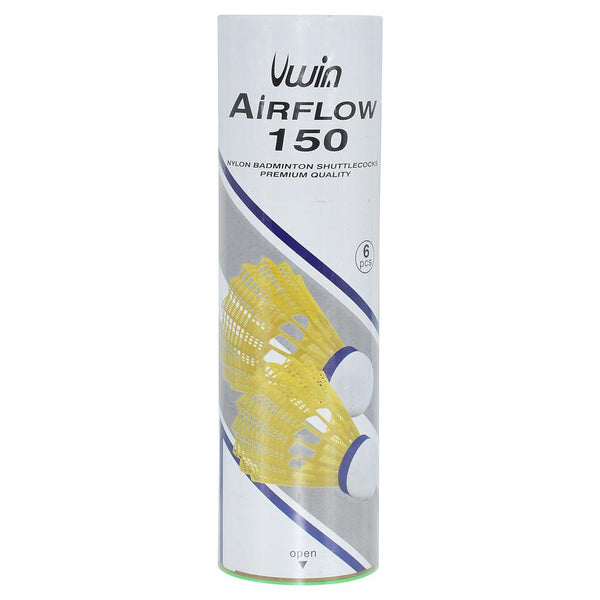 Uwin Airflow 150 Badminton Shuttlecocks (Tube of 6) -DS