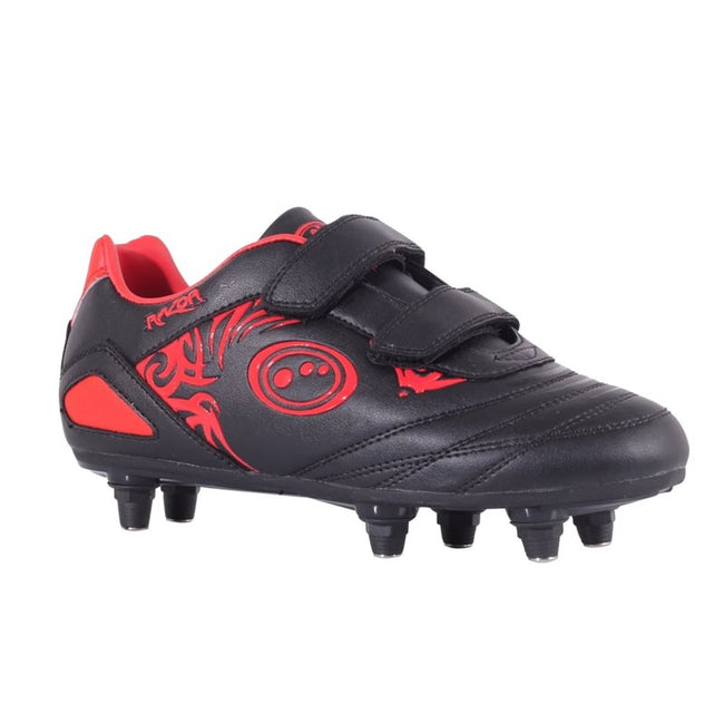 Black and red rugby boots best sale