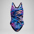 Speedo Hyperboom  Print Medalist 1PC Swimsuit - Black/Pink