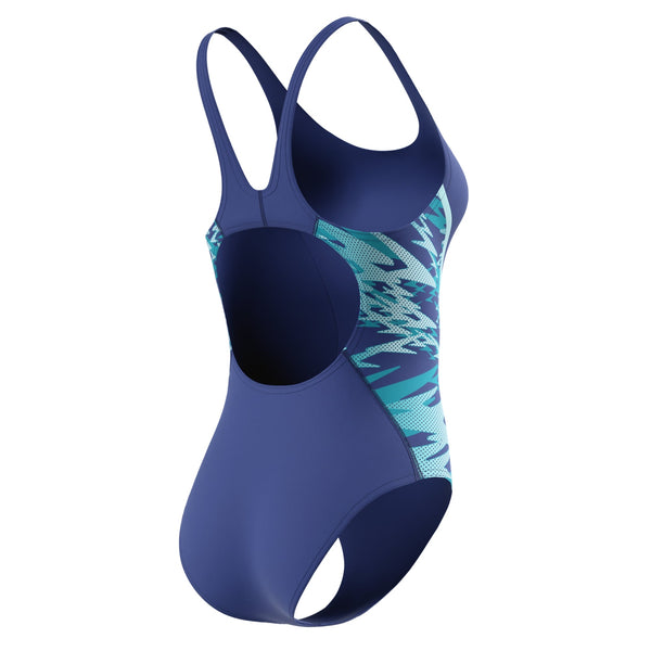 Speedo Hyperboom Splice Muscleback Swimsuit - Juniors- Blue