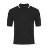 Blue Max Tipped Penthouse Poloshirt - Adults - Black