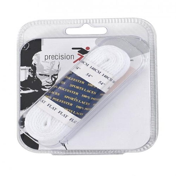 Precision 100cm Flat Laces - White