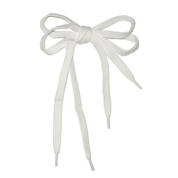 Precision Training 100cm Flat White Laces