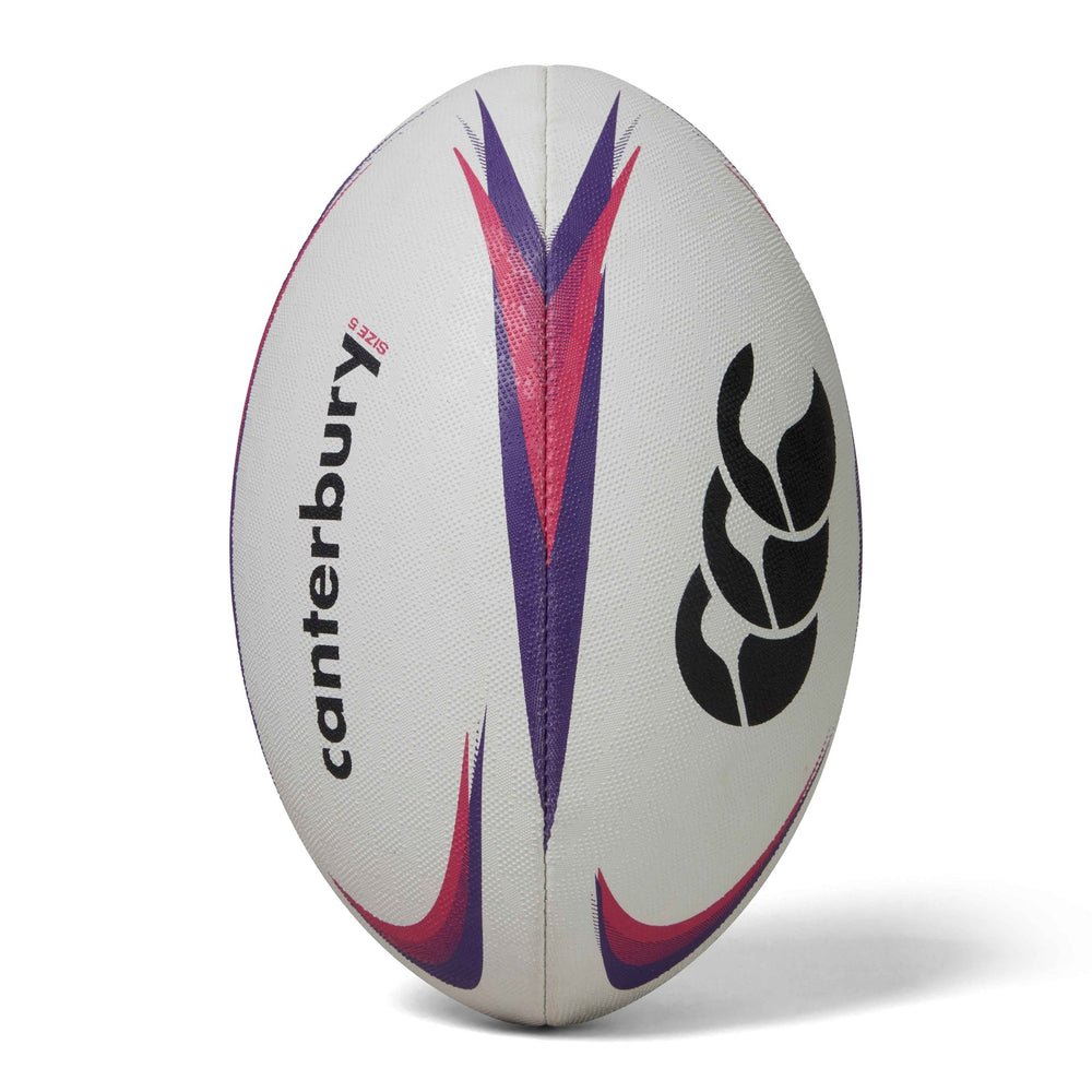 Canterbury Mentre Rugby Ball- White/Purple -DS