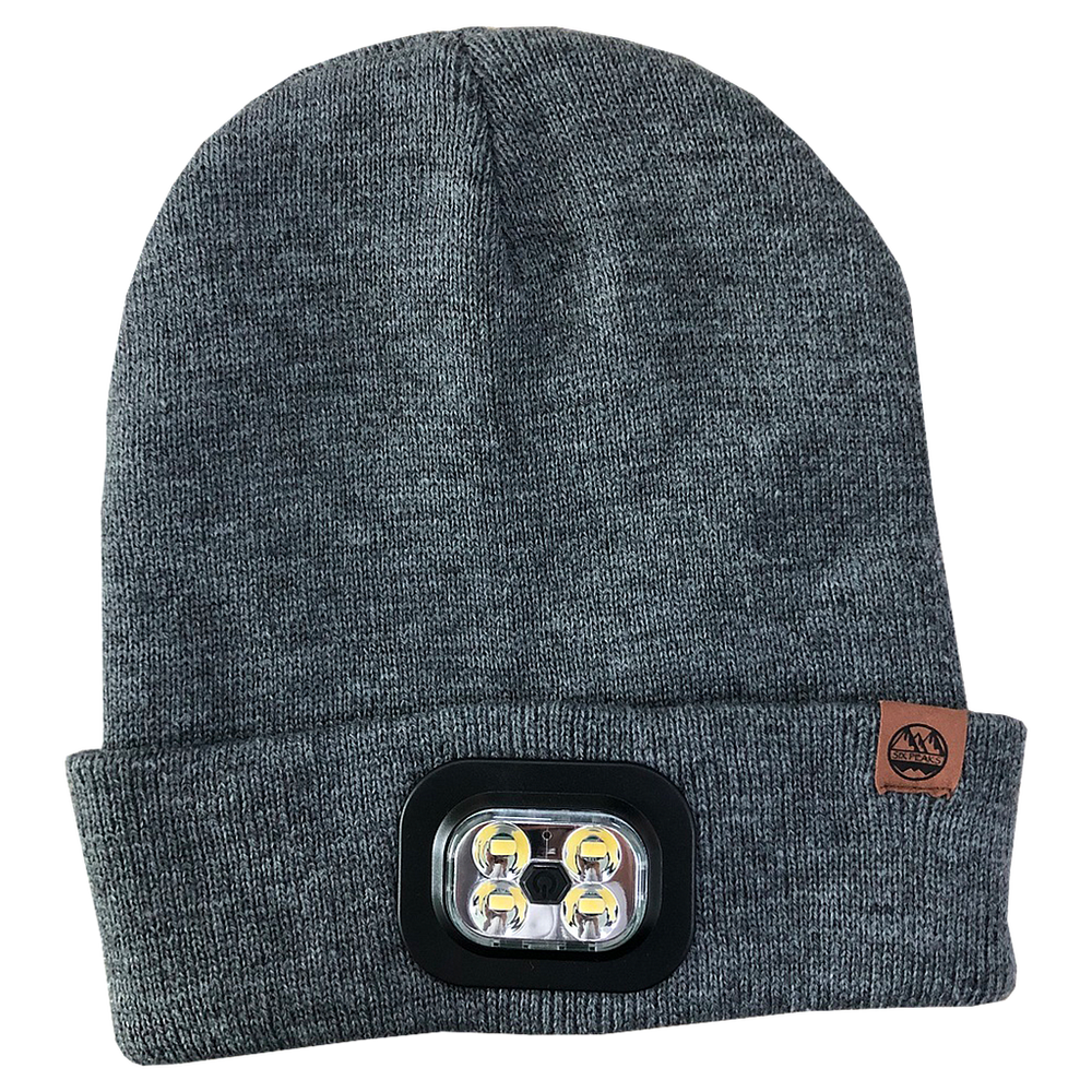 Peaks LED Lighted Beanie Hat Grey -DS