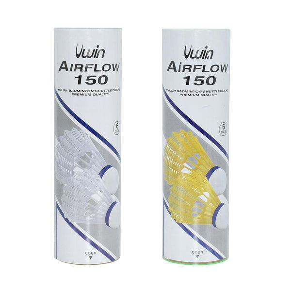 Uwin Airflow 150 Badminton Shuttlecocks (Tube of 6) -DS