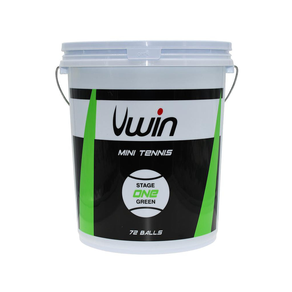 Uwin Stage 1 Green Tennis Balls - Bucket of 72 balls -DS
