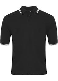 Blue Max Tipped Penthouse Poloshirt - Adults - Black