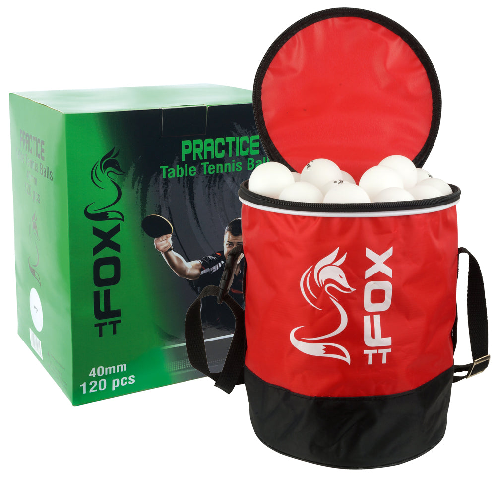 Fox TT Practice Table Tennis Balls & Bag (Pack of 120) -DS