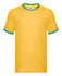 Fruit of the Loom Ringer Tee -  Sunflower Yellow/Green