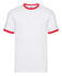 Fruit of the Loom Ringer Tee -  White/Red