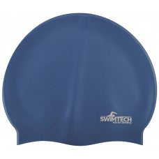 Swimtech Silicone Swimming Cap - Navy