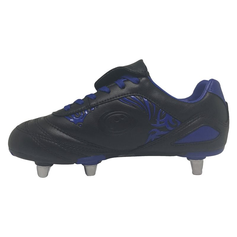 Kids Razor Rugby Boots - Black/Blue