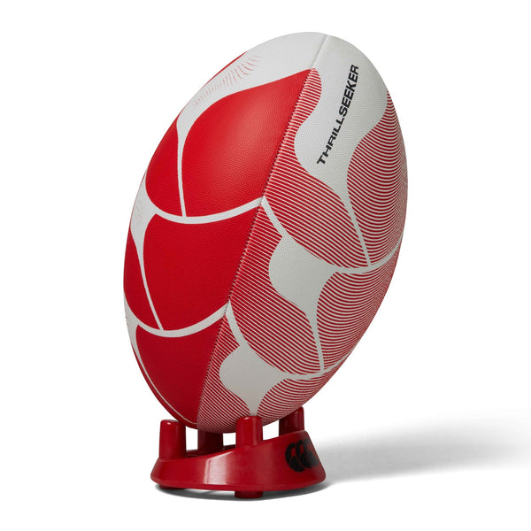 Thrillseeker Rugby Ball- White/Red -DS