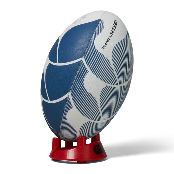 Thrillseeker Rugby Ball- White/Blue -DS